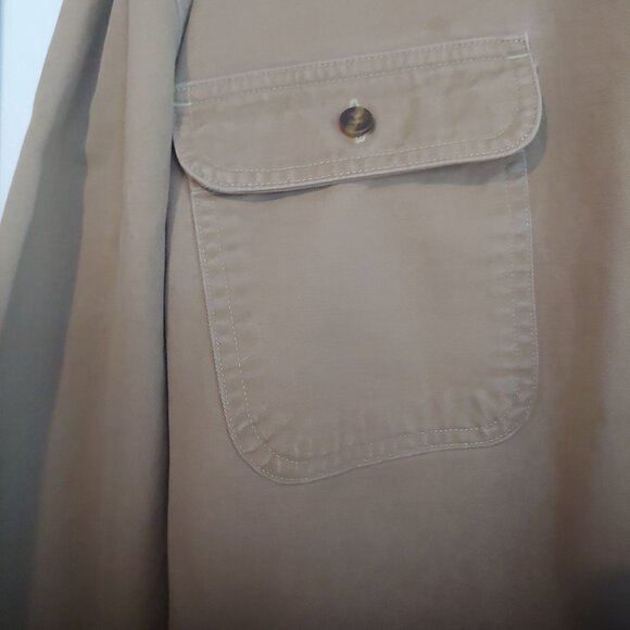 Carhartt Button Up Shirt Mens XL Rugged Flex Original Fit Tan Khaki Pocket - Picture 7 of 12